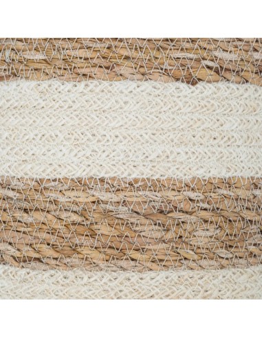 Lot de 4 paniers en jute Bicolore Blanc Atmosphera