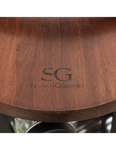 Pot epice rotatif x16 Acacia Noir Secret de Gourmet