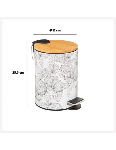 Poubelle De Cuisine Soft Close Blackflora 3L Five