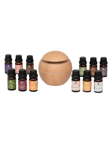 Coffret senteur Giro avec 12 huiles Beige Atmosphera