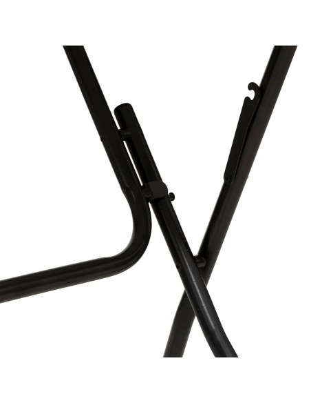 Table Pliante 60x60 En Métal Et Mélamine Beige Five