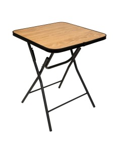 Table Pliante 60x60 En Métal Et Mélamine Beige Five