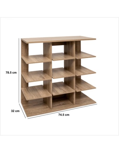 Range-chaussures Moduly 3 niveaux En Bambou Beige Five