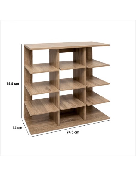 Range-chaussures Moduly 3 niveaux En Bambou Beige Five