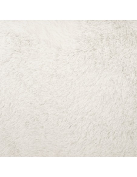 Pouf Pliant Ezzio Fourrure Blanc Atmosphera