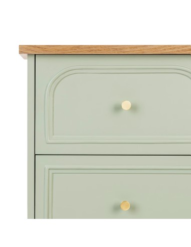 Chifonnier 5 tiroirs Mohéa Vert Céladon Atmosphera
