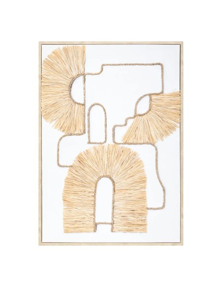 Décoration murale Inaya 70x50 Raphia Blanc Atmosphera
