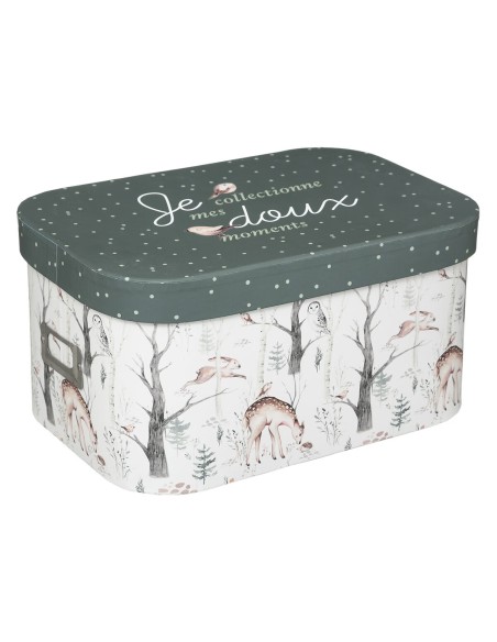 Lot de 3 boîtes de rangement Enfant Forêt Vert Atmosphera For Kids