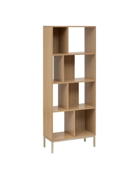 Bibliothèque Tasso 8 cases Effet Bois Beige Five