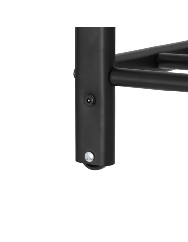 Portant Vêtement Double Athena Noir Five