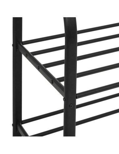 Portant Vêtement Double Athena Noir Five