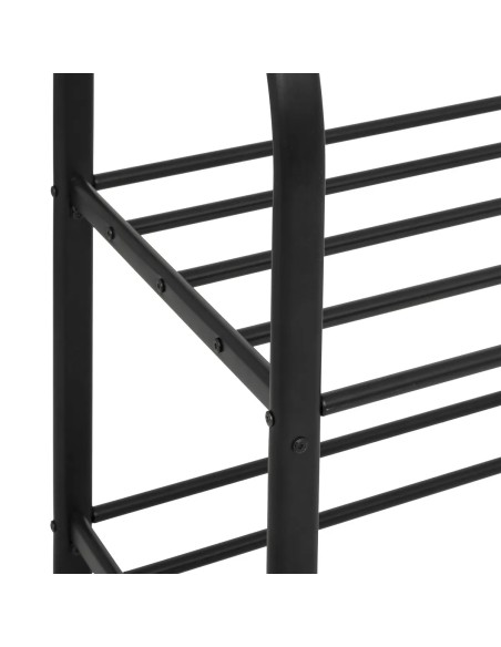 Portant Vêtement Double Athena Noir Five