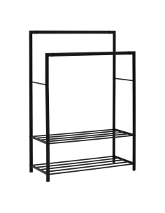 Portant Vêtement Double Athena Noir Five