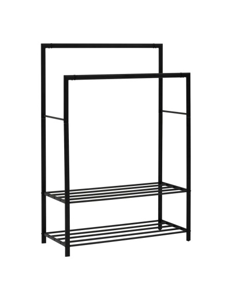 Portant Vêtement Double Athena Noir Five