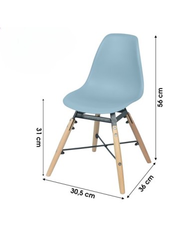 Chaise Bleu pour enfant Judy Wild