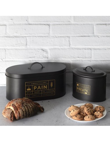 Boite À Pain En Métal Noir Cook Concept