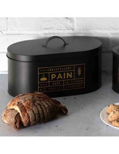 Boite À Pain En Métal Noir Cook Concept
