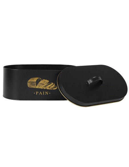 Boite À Pain En Métal Noir Doré Cook Concept