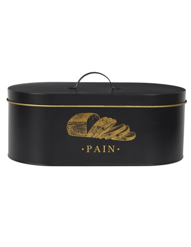 Boite À Pain En Métal Noir Doré Cook Concept