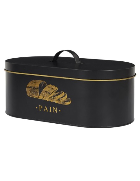 Boite À Pain En Métal Noir Doré Cook Concept