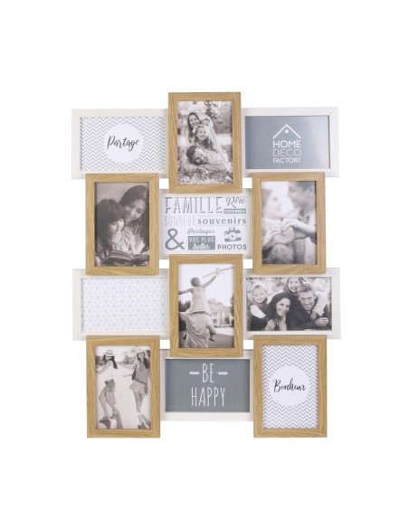 Pêle mêle 12 photos Beige Blanc Home Deco Factory