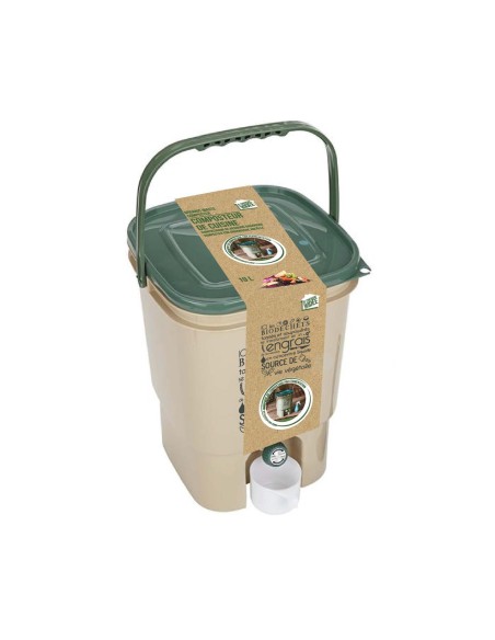 Composteur De Cuisine Beige 19L Home Deco Factory
