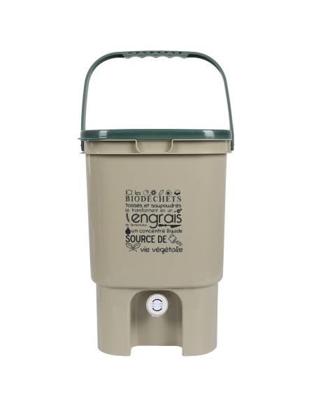 Composteur De Cuisine Beige 19L Home Deco Factory