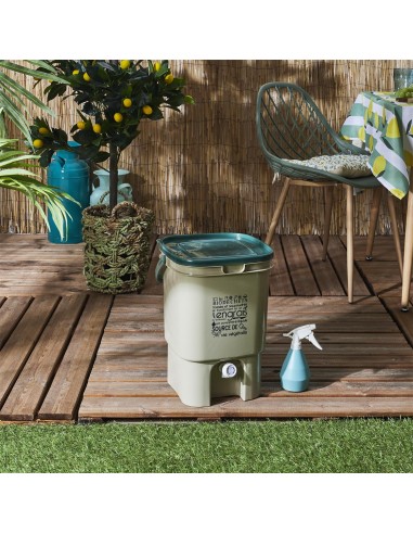 Composteur De Cuisine Beige 19L Home Deco Factory