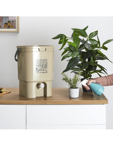 Composteur De Cuisine Beige 19L Home Deco Factory