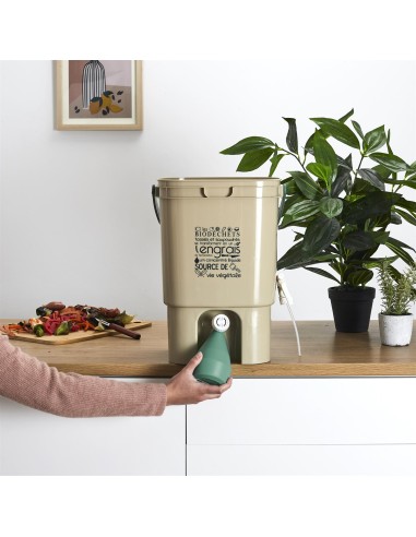 Composteur De Cuisine Beige 19L Home Deco Factory
