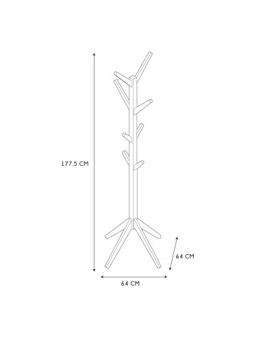 Portemanteau En Bois Arbre Noir Home Deco Factory