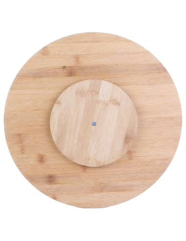 Plateau De Service Rond Tournant En Bambou Cook Concept
