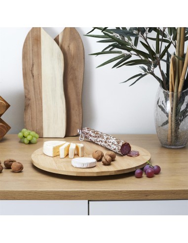 Plateau De Service Rond Tournant En Bambou Cook Concept