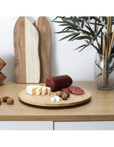Plateau De Service Rond Tournant En Bambou Cook Concept