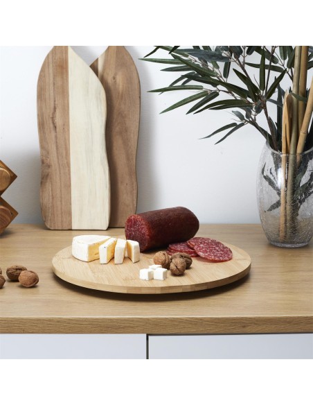Plateau De Service Rond Tournant En Bambou Cook Concept