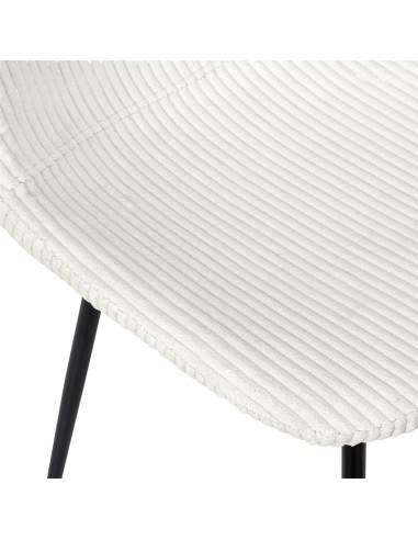 Lot De 4 Chaises Côtelé Scott Beige Home Deco Factory