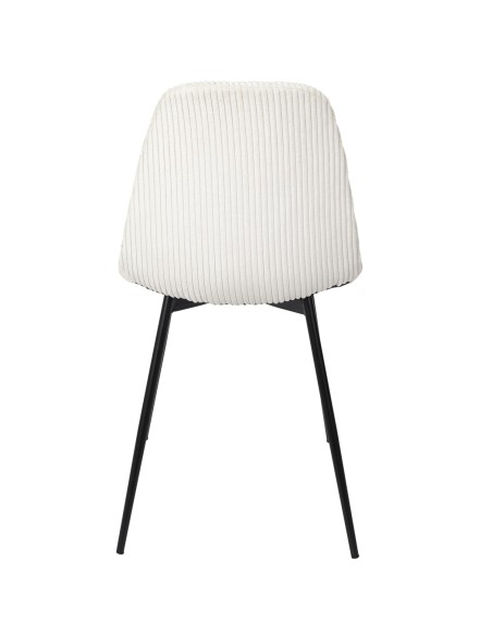 Lot De 4 Chaises Côtelé Scott Beige Home Deco Factory