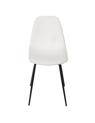 Lot De 4 Chaises Côtelé Scott Beige Home Deco Factory