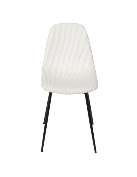 Lot De 4 Chaises Côtelé Scott Beige Home Deco Factory