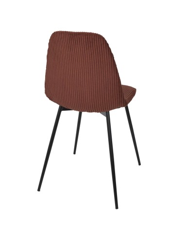 Lot De 4 Chaises Côtelé Scott Terracotta Home Deco Factory