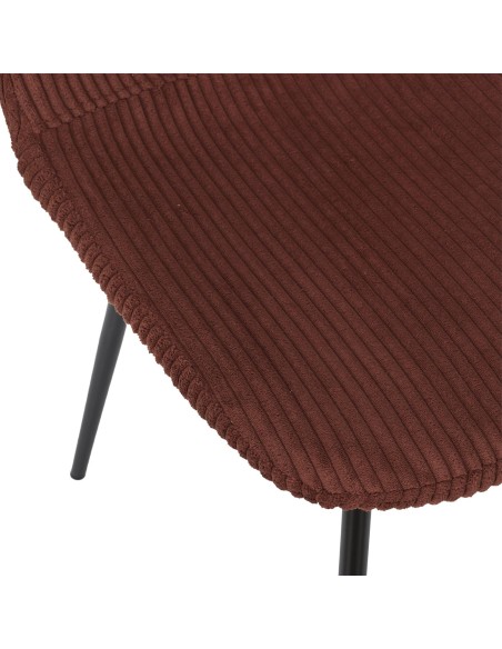 Lot De 4 Chaises Côtelé Scott Terracotta Home Deco Factory