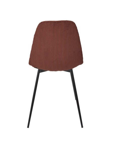 Lot De 4 Chaises Côtelé Scott Terracotta Home Deco Factory