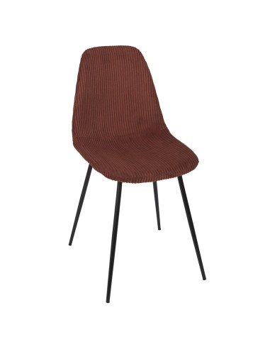 Lot De 4 Chaises Côtelé Scott Terracotta Home Deco Factory