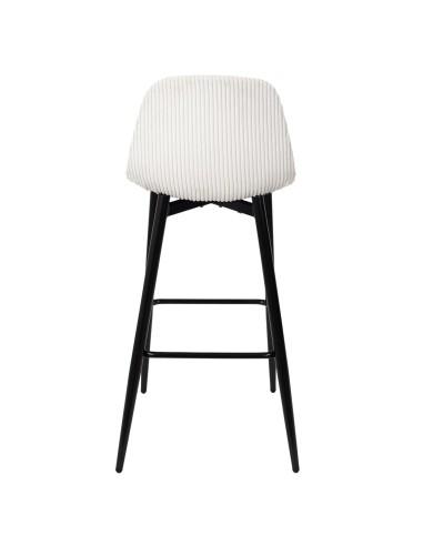 Lot De 2 Chaises De Bar Côtelé Scott Beige Home Deco Factory