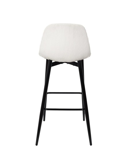 Lot De 2 Chaises De Bar Côtelé Scott Beige Home Deco Factory