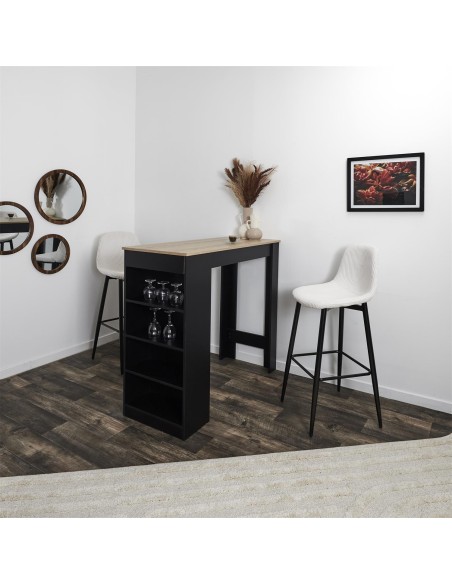 Lot De 2 Chaises De Bar Côtelé Scott Beige Home Deco Factory