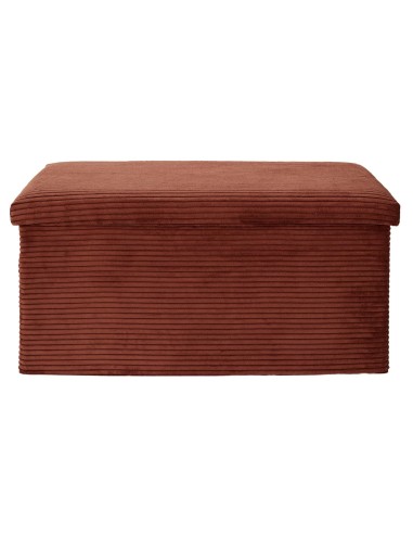 Coffre Banc Pliable Côtelé Scott Terracotta Home Deco Factory