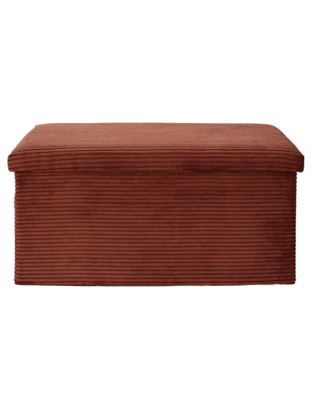 Coffre Banc Pliable Côtelé Scott Terracotta Home Deco Factory