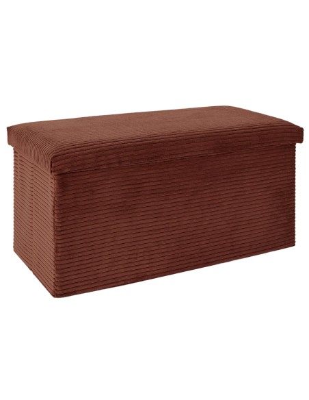 Coffre Banc Pliable Côtelé Scott Terracotta Home Deco Factory