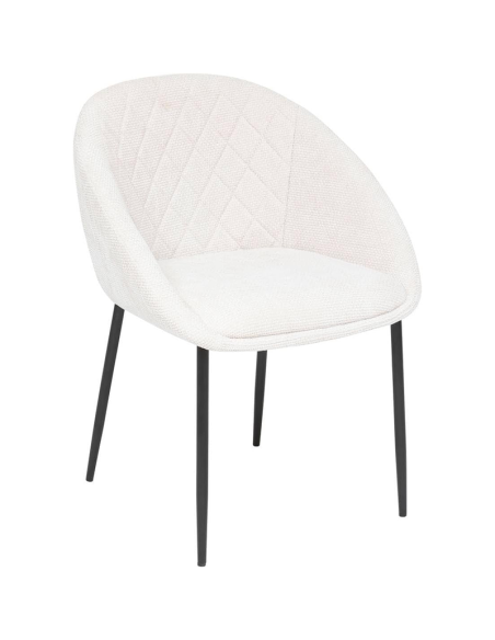 Chaise Seliso Chenille Beige Atmosphera